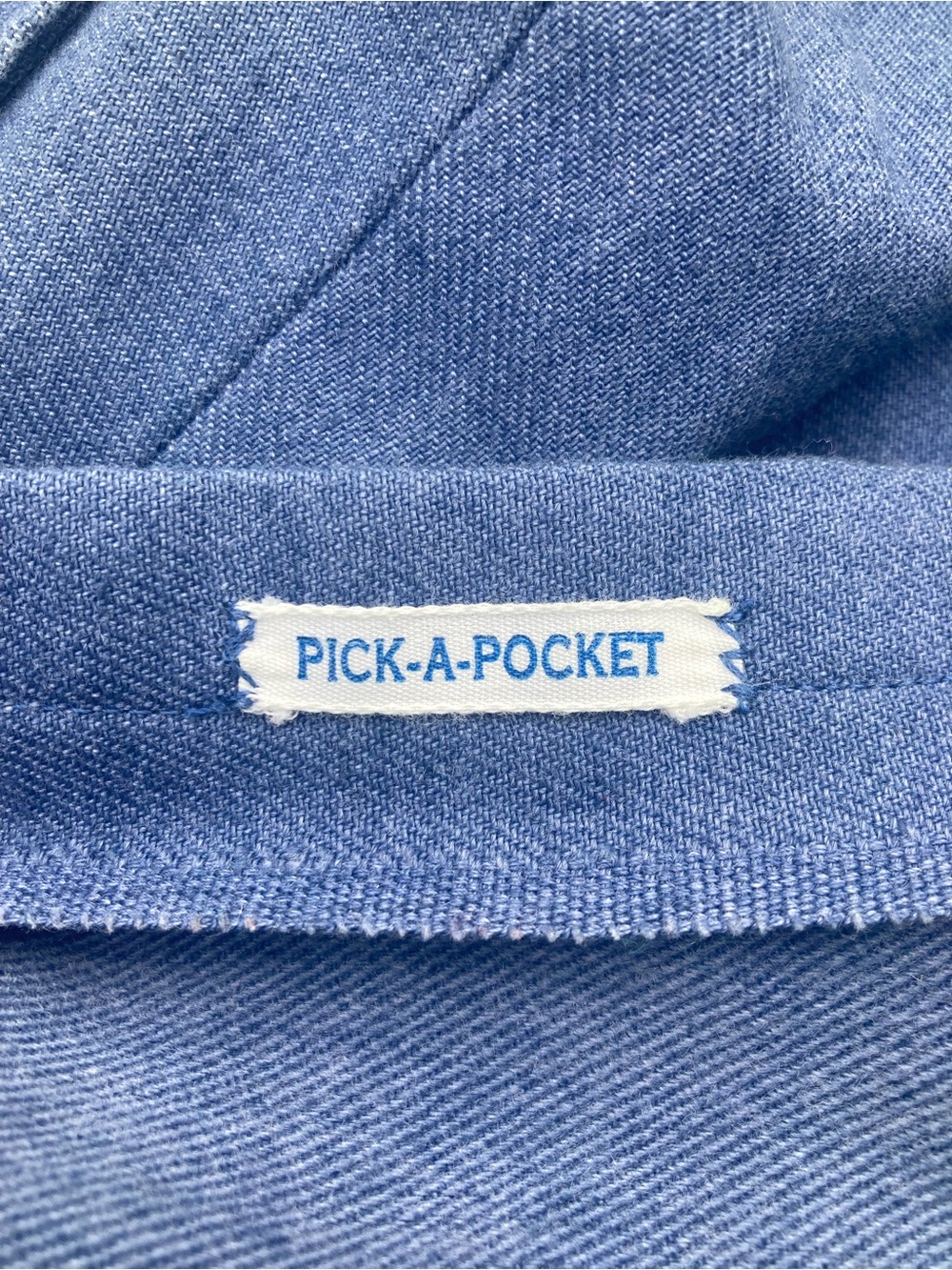 Denim A-Line Wrap Skirt with Pocket - Picture 9 of 12